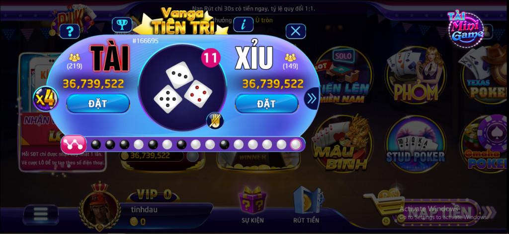 Các cửa đặt cược game tài xỉu đổi thưởng online